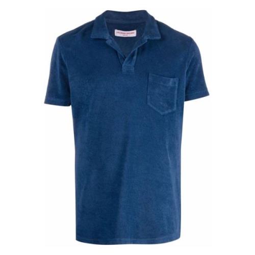Orlebar Brown Polo Shirts Blue, Herr