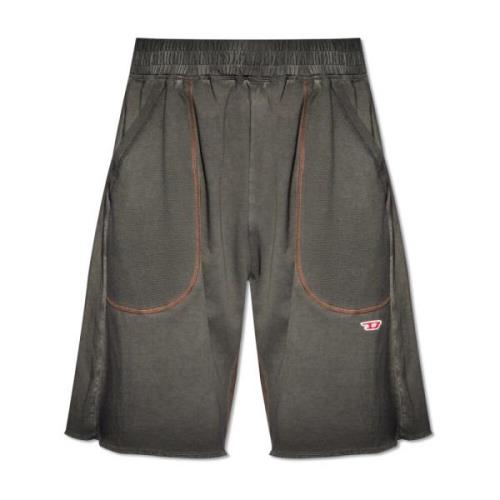 Diesel P-Bask shorts med logotyp Gray, Herr