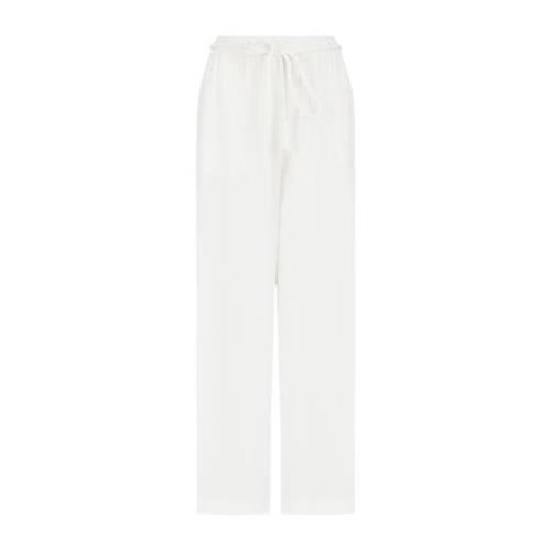 Emporio Armani Wide Trousers White, Dam