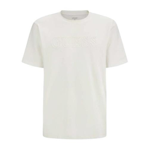 Guess Ekologisk Bomull 3D Logo T-Shirt White, Herr