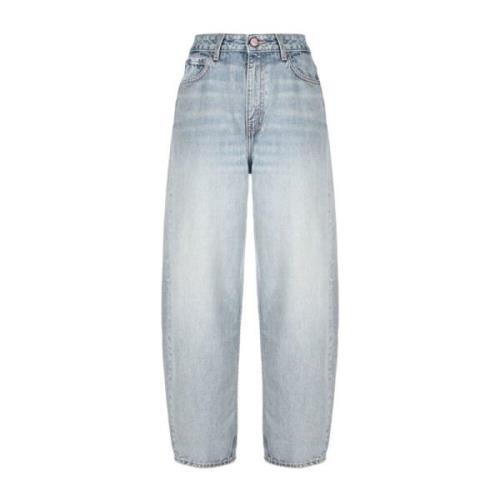 Ganni Ekologisk högmidjade smala jeans Blue, Dam