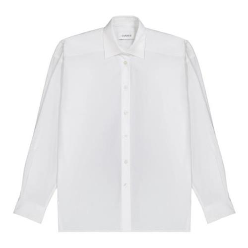 Laneus Oversized Vit Klassisk Button-Up Skjorta White, Dam