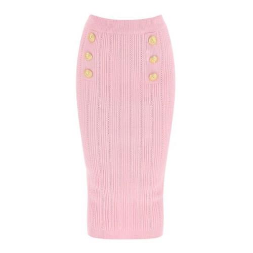 Balmain Midi Skirts Pink, Dam