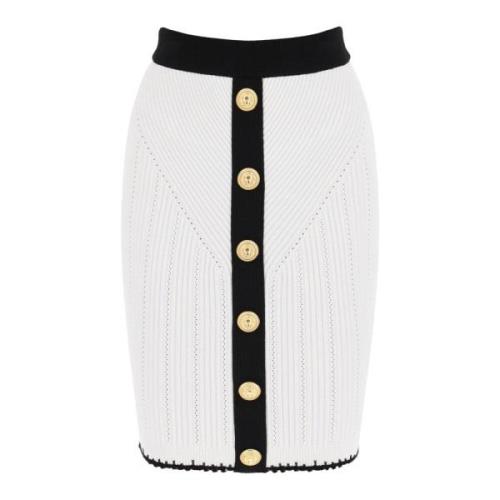 Balmain Pencil Skirts White, Dam