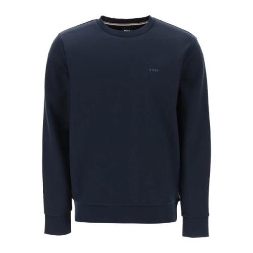 Boss French Terry Crewneck Sweatshirt Blue, Herr