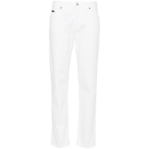 Dolce & Gabbana Straight Jeans White, Dam