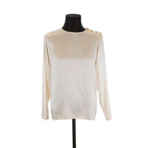 Yves Saint Laurent Vintage Pre-owned Silke toppar White, Dam