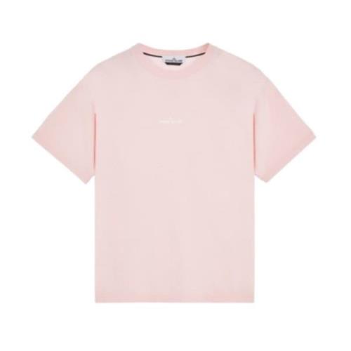 Stone Island Kortärmad Logot-shirt Pink, Herr