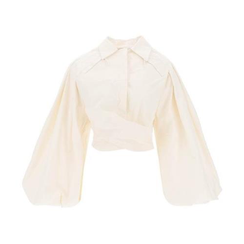 Jacquemus Klassisk Vit Button-Up Skjorta White, Dam
