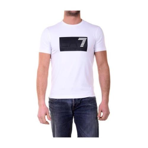 Emporio Armani EA7 Casual Logo Print T-shirt White, Herr