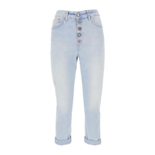 Dondup Stiliga Denim Ss23 Cropped Jeans Blue, Dam