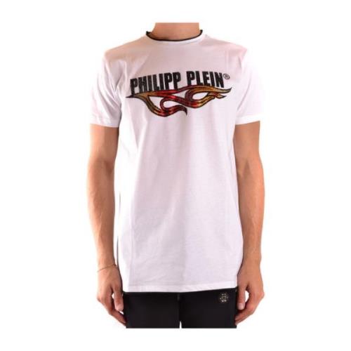 Philipp Plein T-Skjorta med paljett logotyp White, Herr