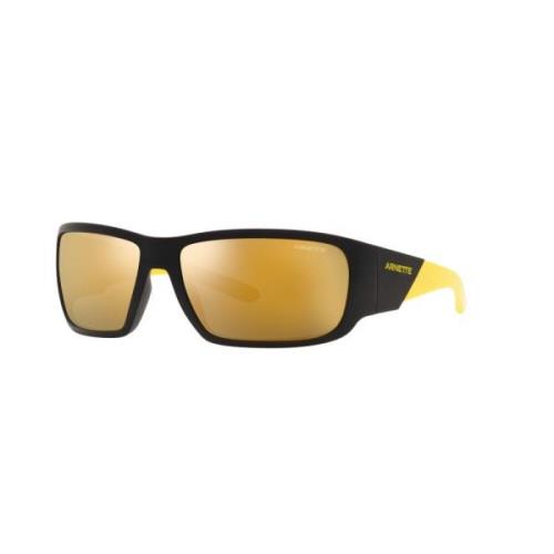 Arnette Matte Black Yellow/Gold Sunglasses Snap II Multicolor, Herr