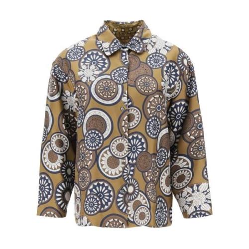 Max Mara Klassisk Vit Button-Up Skjorta Multicolor, Dam