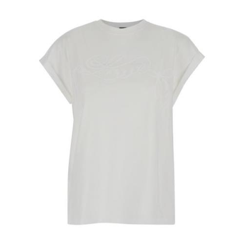 Pinko Vit Telesto T-shirt Jersey White, Dam