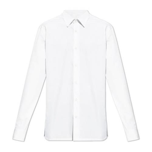 Givenchy Logo-broderad skjorta White, Herr