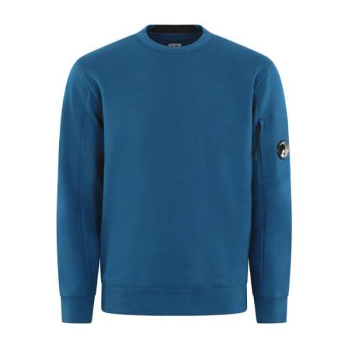 C.p. Company Blå Crew Neck Tröja Uppgradering Blue, Herr