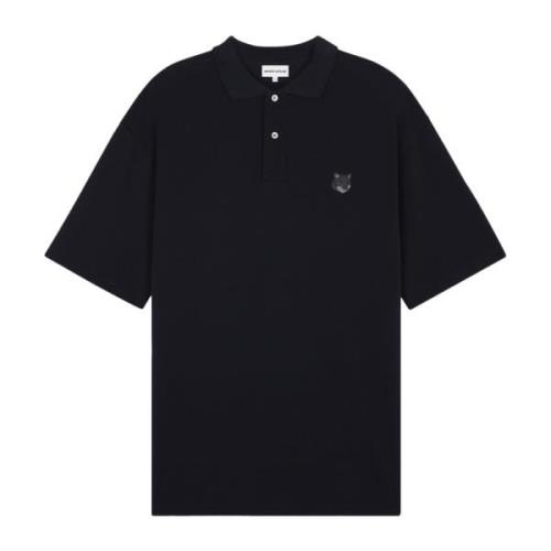 Maison Kitsuné Polo Shirts Black, Herr