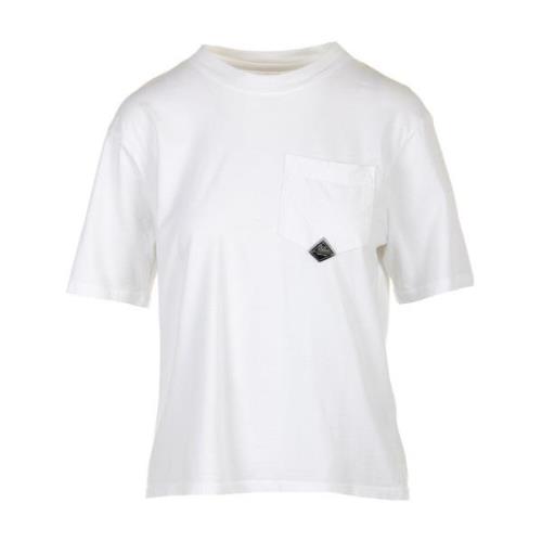 Roy Roger's Vit Ficka T-shirt White, Dam