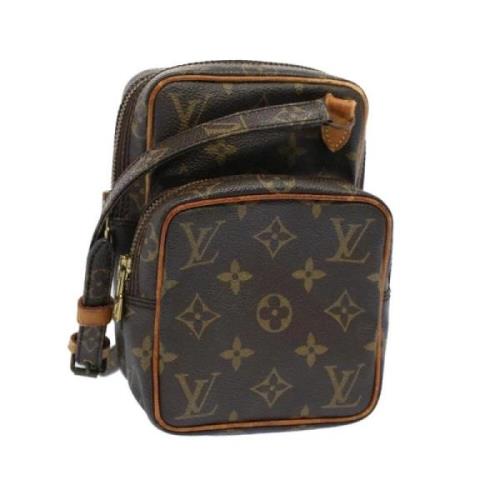 Louis Vuitton Vintage Pre-owned Canvas axelremsvskor Brown, Dam