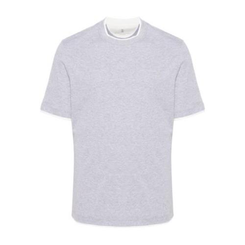 Brunello Cucinelli T-Shirts Gray, Herr