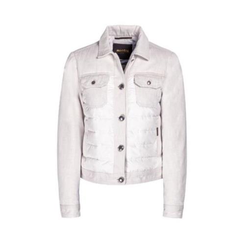 Moorer Denim Jackets White, Dam