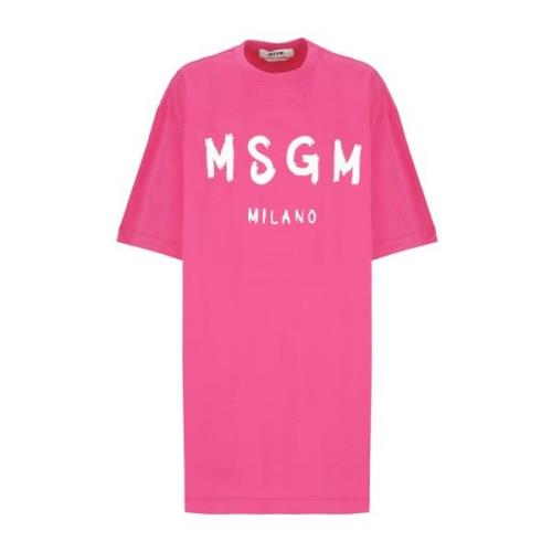 Msgm T-Shirts Pink, Dam