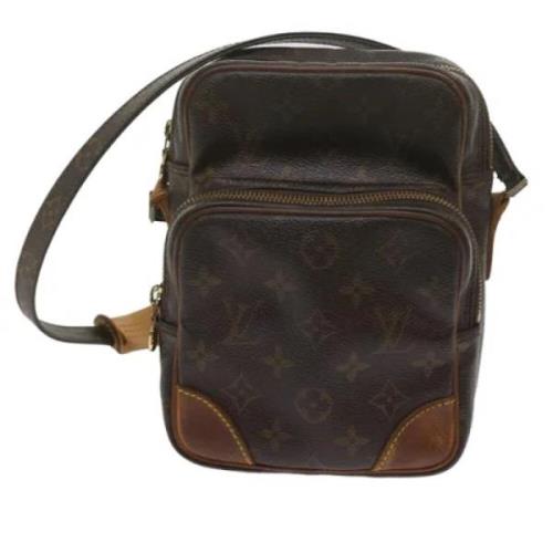 Louis Vuitton Vintage Pre-owned Canvas axelremsvskor Brown, Dam