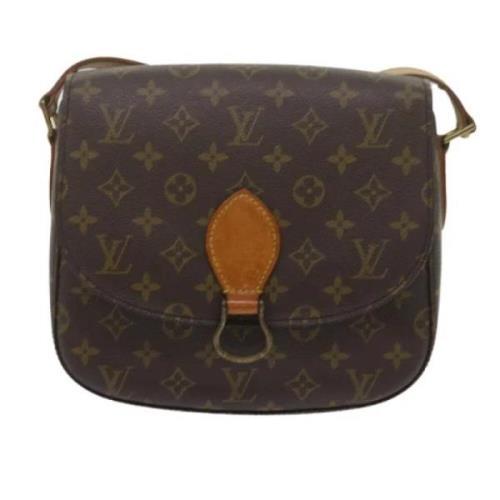 Louis Vuitton Vintage Pre-owned Canvas axelremsvskor Brown, Dam