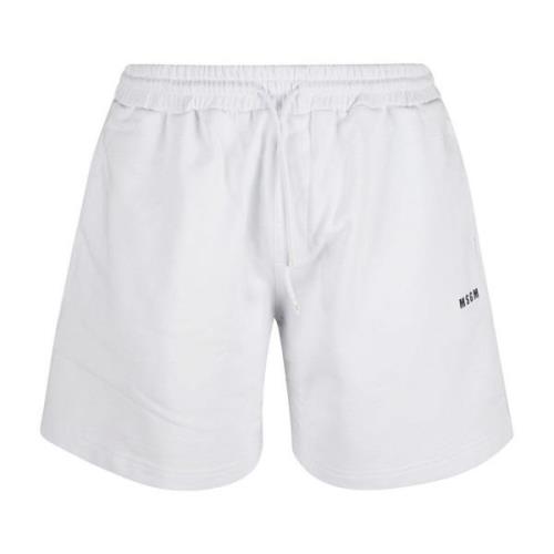 Msgm Snygga Bermuda Shorts för sommaren White, Herr