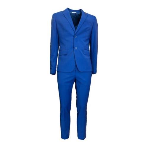 0-105 Single Breasted Suits Blue, Herr