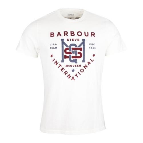 Barbour Steve McQueen Grafisk T-shirt White, Herr