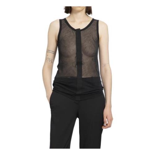 Helmut Lang Sleeveless Tops Black, Dam