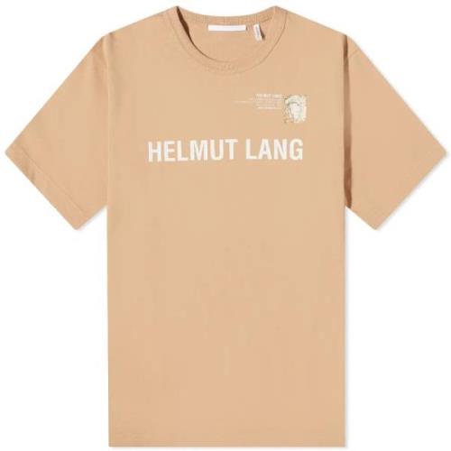 Helmut Lang Klassisk Vit T-shirt Beige, Herr