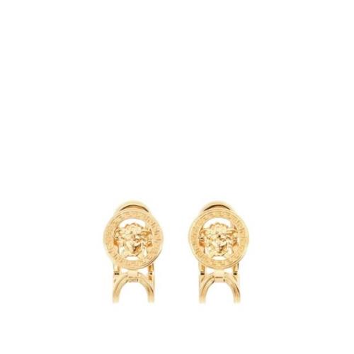 Versace Guld Metallörhängen för piercade öron Yellow, Dam