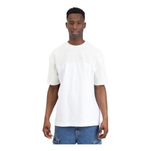 Calvin Klein Jeans Broderad Logotyp T-shirt Vit Grön White, Herr