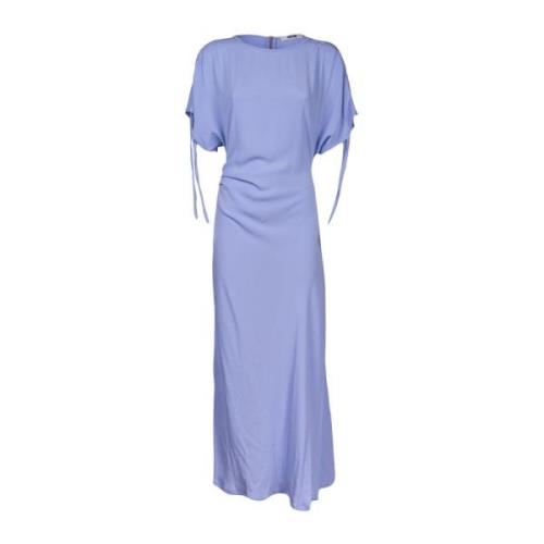 Mauro Grifoni Elegant Midi Dresses Collection Purple, Dam