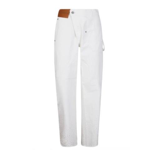 JW Anderson Straight Trousers White, Dam