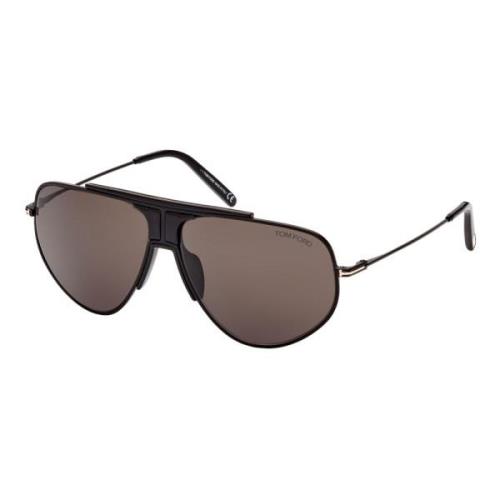 Tom Ford Matte Black/Smoke Sunglasses Addison FT 0932 Black, Herr