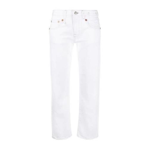 R13 Straight Jeans White, Dam