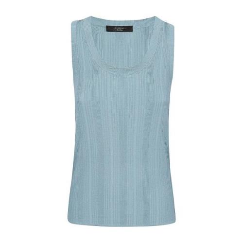 Max Mara Weekend Round-neck Knitwear Blue, Dam