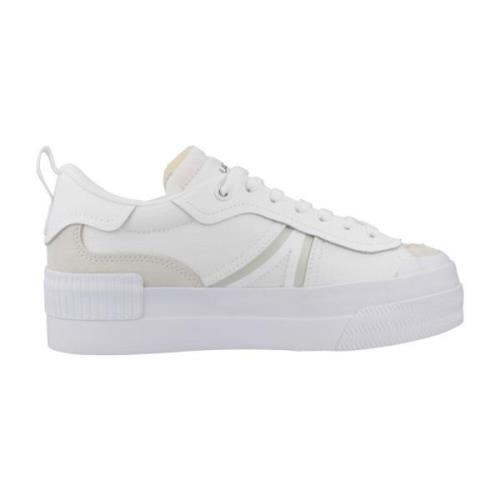 Lacoste Platform Contrasted Dam Sneakers White, Dam