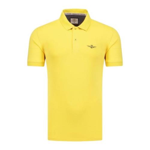 Aeronautica Militare Polo Shirts Yellow, Herr