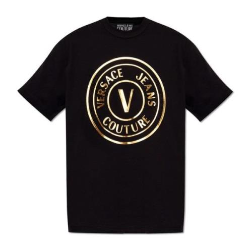 Versace Jeans Couture Logo-tryckt T-shirt Black, Herr