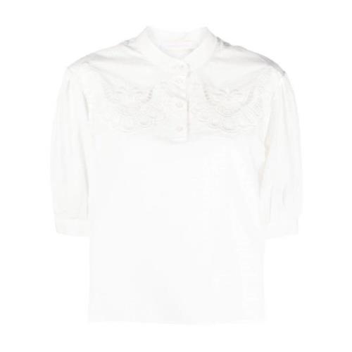 See by Chloé Short Sleeve Shirts White, Dam