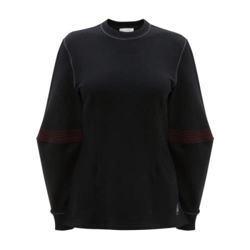JW Anderson Svart Wide Sleeve Sweatshirt Casual Stil Black, Dam