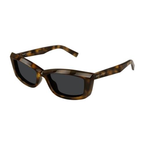Saint Laurent Curved Cat-Eye Sunglasses SL 662 Brown, Dam