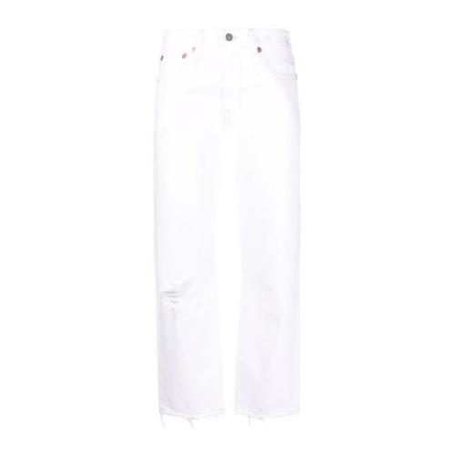 R13 Straight Jeans White, Dam