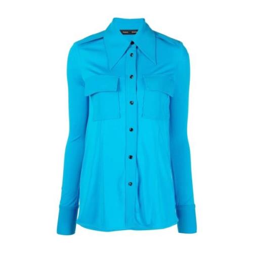 Proenza Schouler Long Sleeve Tops Blue, Dam