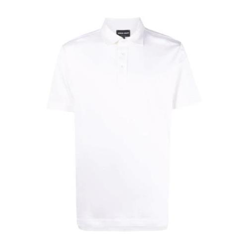 Giorgio Armani Elegant Vit Polo Skjorta White, Herr
